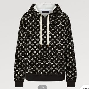 Bumbo Super Cute Black and White With LV Logo Hoodie. (Not Louis Vuitton)